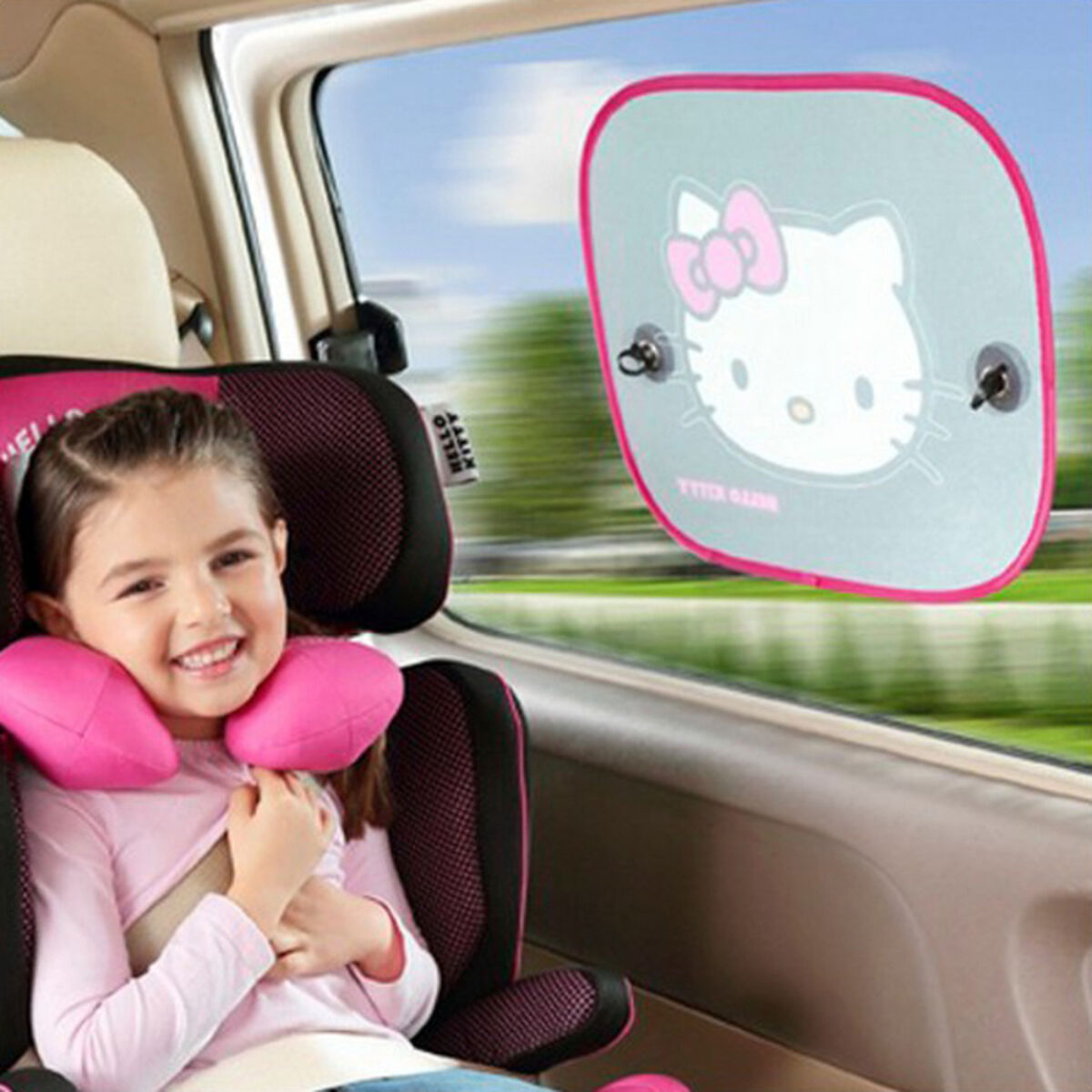 Tendina Laterale per Auto Hello Kitty KIT3014 Per bambini (44 x 36 cm)(2 pcs)