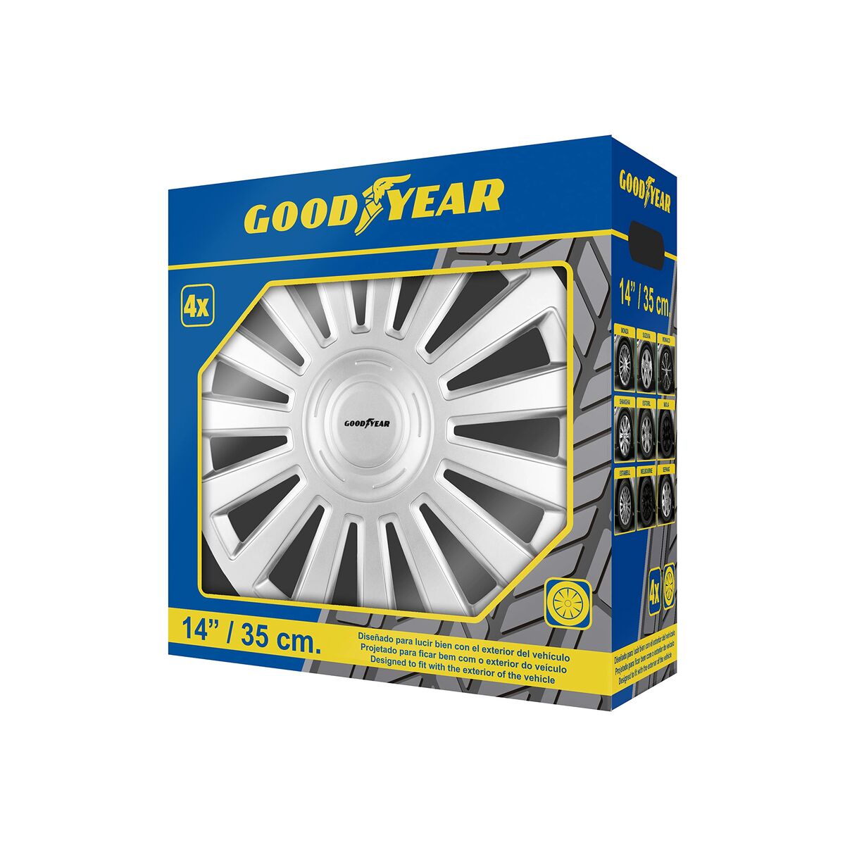 Copri Cerchioni Goodyear ESTAMBUL Argento 14"