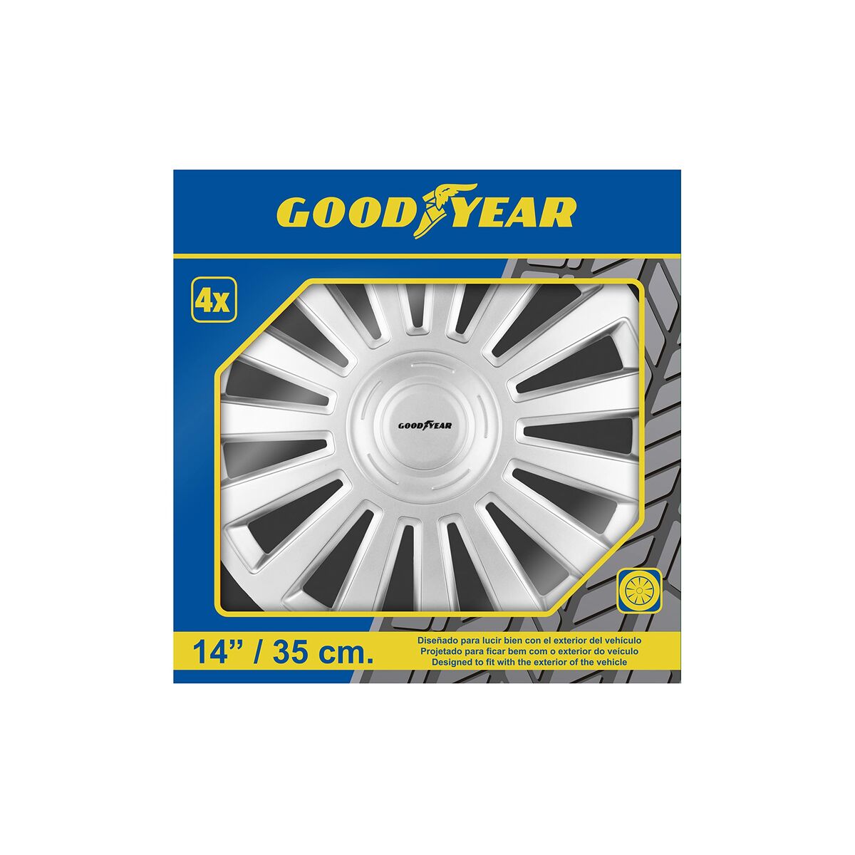 Copri Cerchioni Goodyear ESTAMBUL Argento 14"