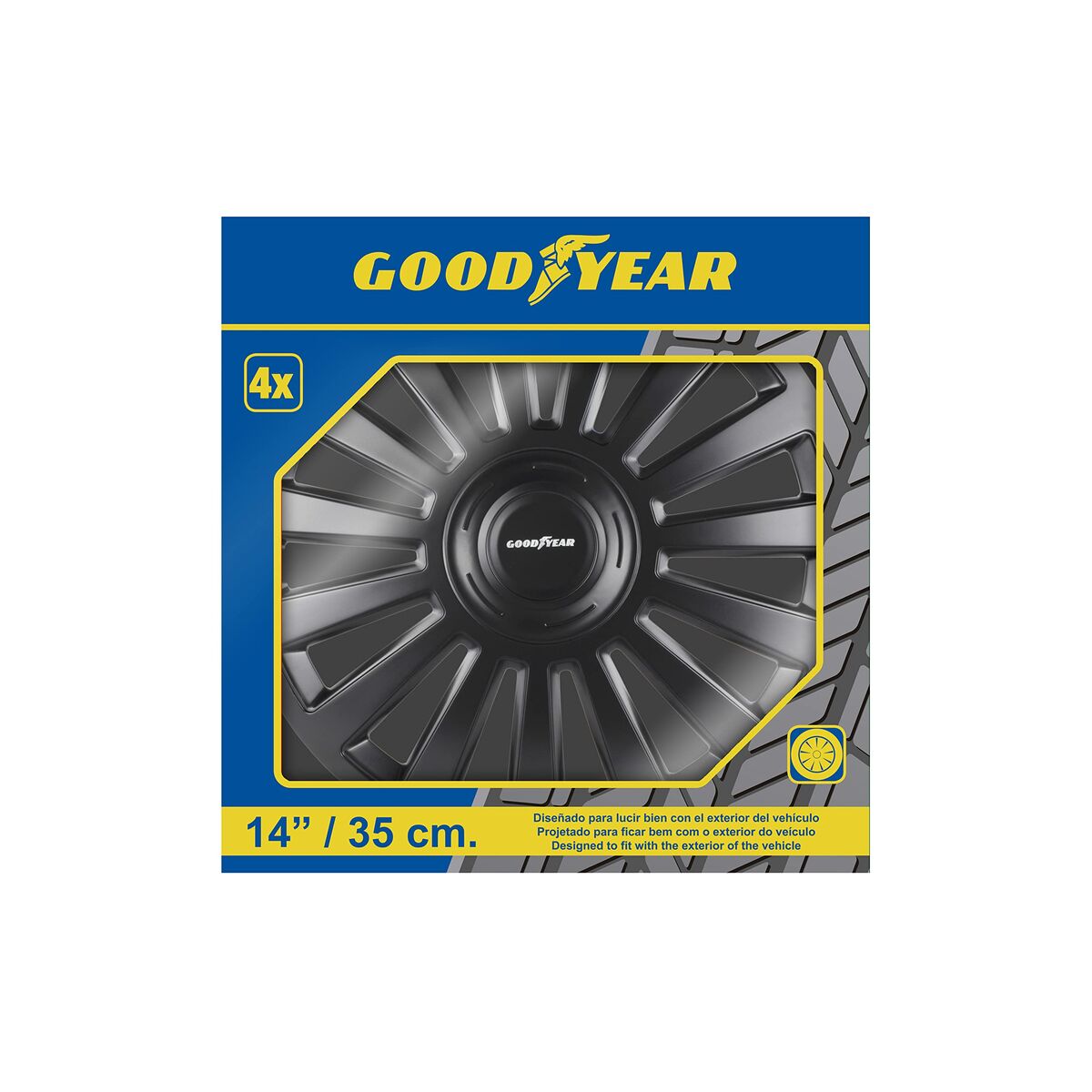 Copri Cerchioni Goodyear MELBOURNE Nero 14"