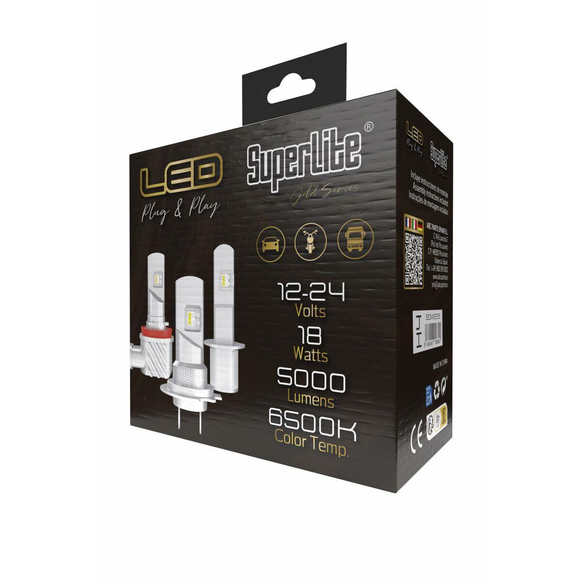 Kit di conversione Alogeno LED Superlite Gold H4 18 W LED