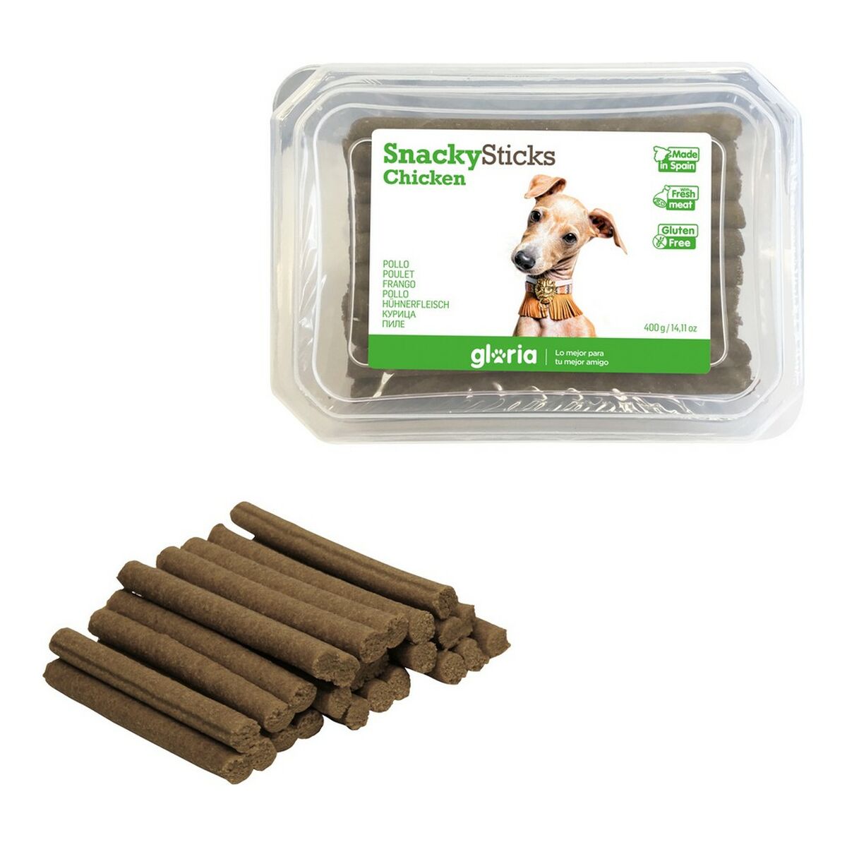 Snack per Cani Gloria Snackys Sticks Pollo Barrette (350 g)