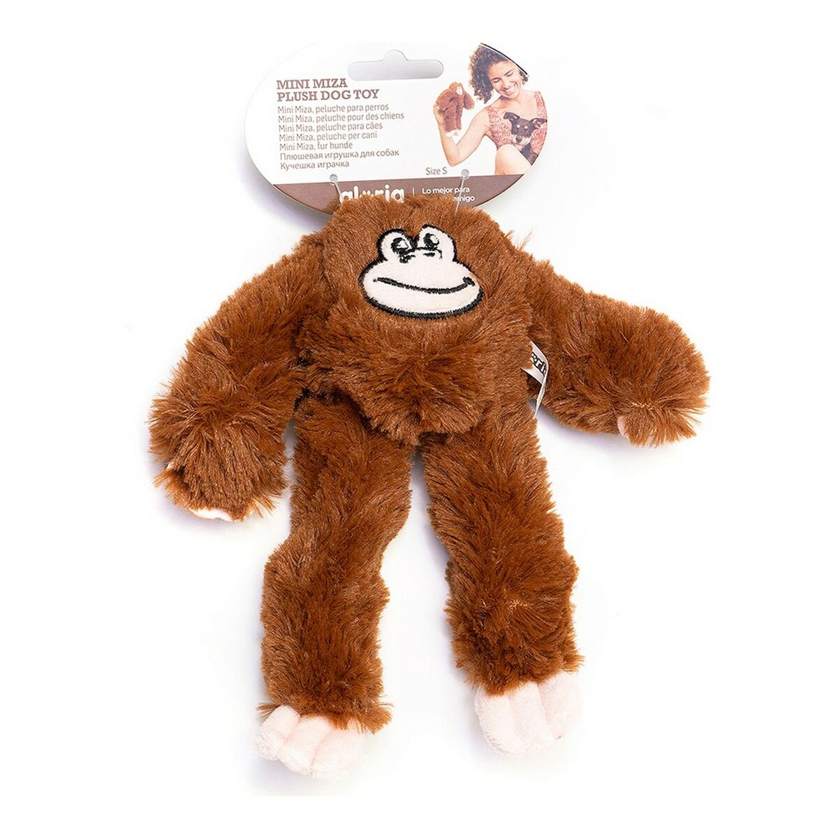 Peluche per cani Gloria Mizaru 11 x 44 x 45 cm Scimmia Marrone