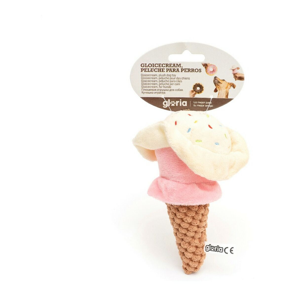 Giocattoli per cani Gloria Gloicecream 9 x 9 x 17 cm Gelato