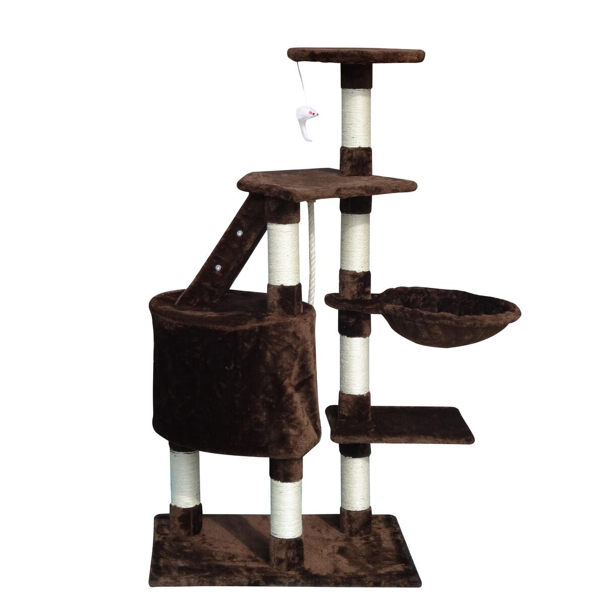 Albero tiragraffi per gatti Gloria 55 x 40 x 120 cm Marrone Legno Carta Sisal