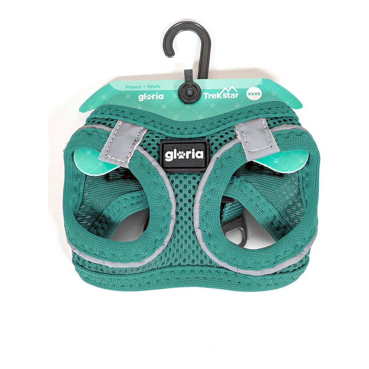 Imbracatura per Cani Gloria Air Mesh Trek Star Regolabile Turchese Taglia XXXS (18-20 cm)