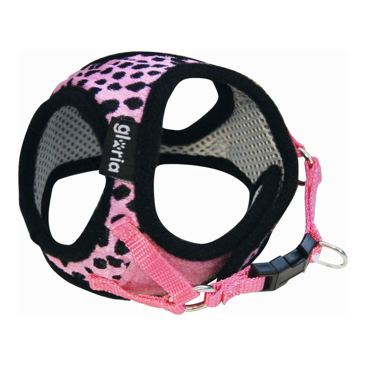 Imbracatura per Cani Gloria Leopardo 17-22 cm Rosa Taglia XS