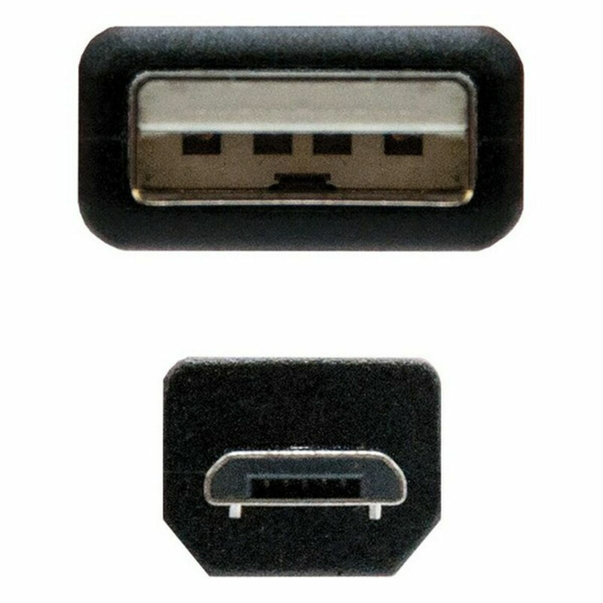 Cavo USB 2.0 A con Micro USB B NANOCABLE 10.01.0501 (1,8 m) Nero