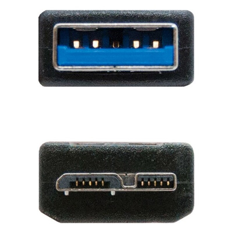 Cavo USB 3.0 A con Micro USB B NANOCABLE 10.01.110-BK