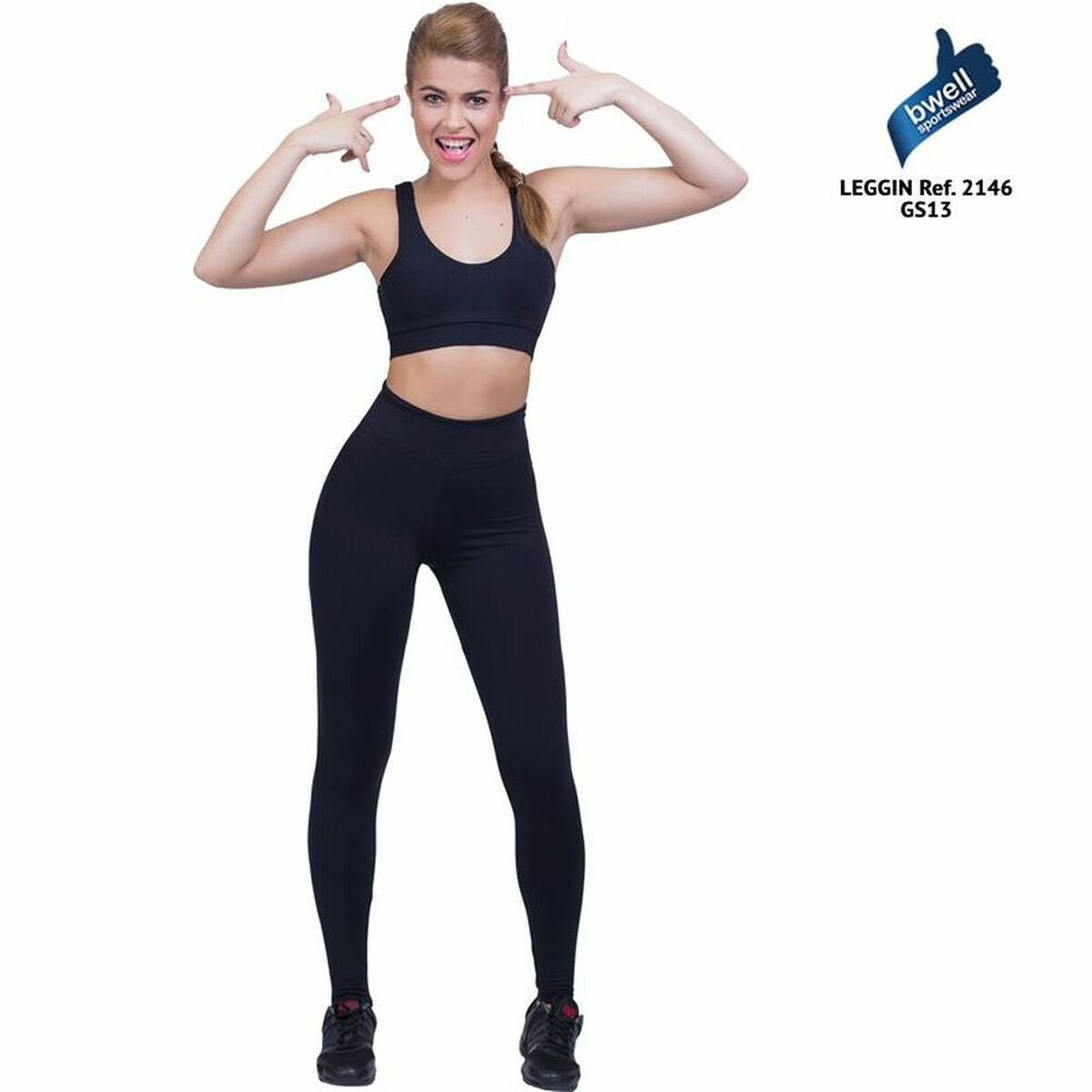 Leggings Sportivo da Donna Happy Dance Nero