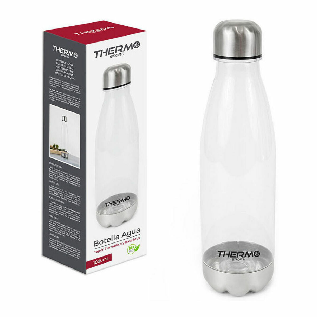 Bottiglia d'acqua ThermoSport Acciaio inossidabile Acciaio 1 L 7,5 x 30 cm (18 Unità)