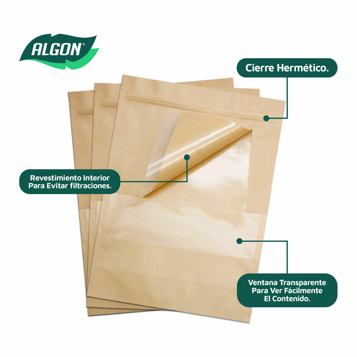 Set di Sacchetti Riutilizzabili per Alimenti Algon Chiusura ermetica 20 x 30 x 5 cm (24 Unità)