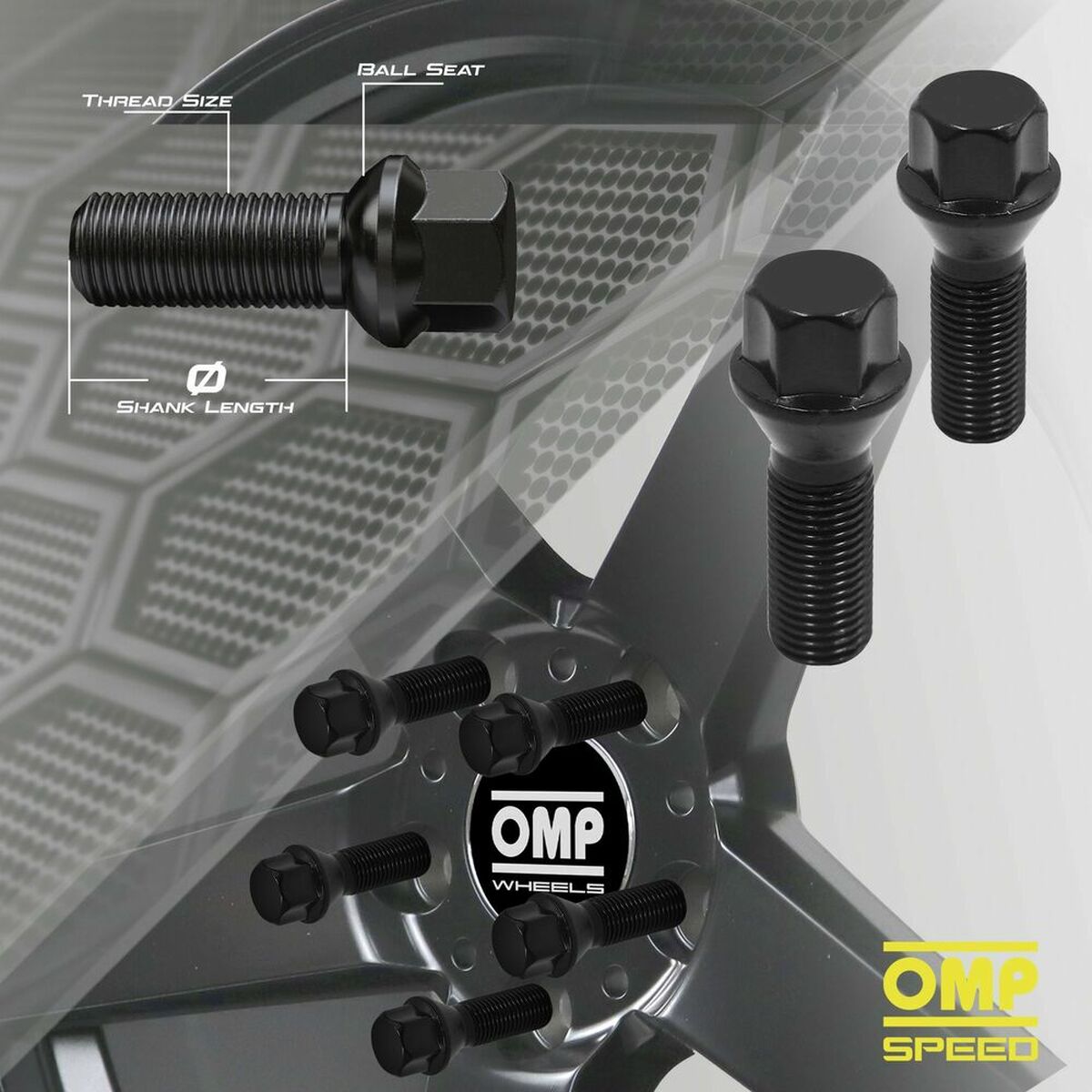 Kit di viti OMP OMPS09551201 M12 x 1,50 4 uds