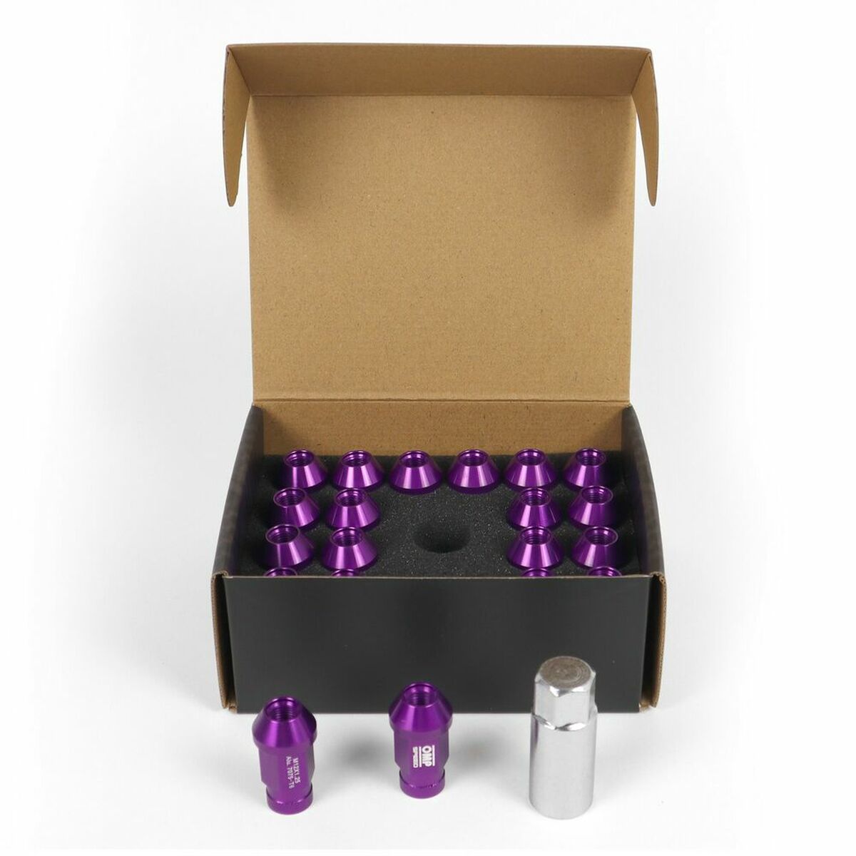 Set Dadi OMP 7075 Violetta 40 mm 20 uds M12 x 1,25