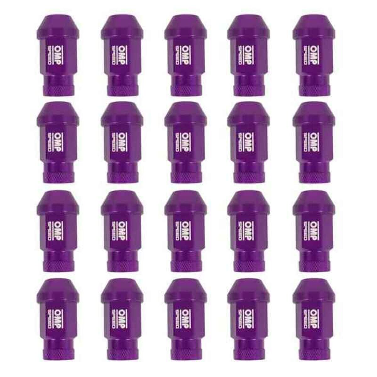 Set Dadi OMP 7075 Violetta 40 mm 20 uds M12 x 1,25