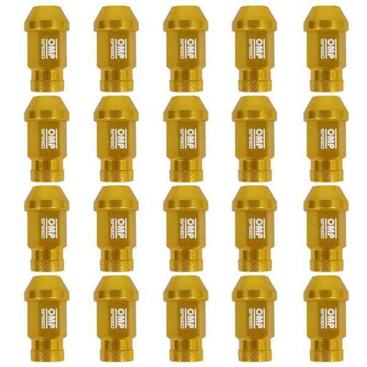 Set Dadi OMP 7075 Oro 40 mm 20 uds M12 x 1,25