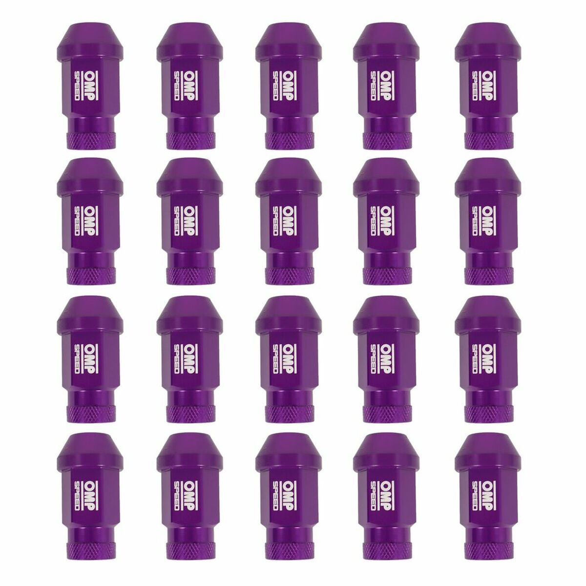 Set Dadi OMP 7075 Violetta 40 mm 20 uds M14 x 1,50