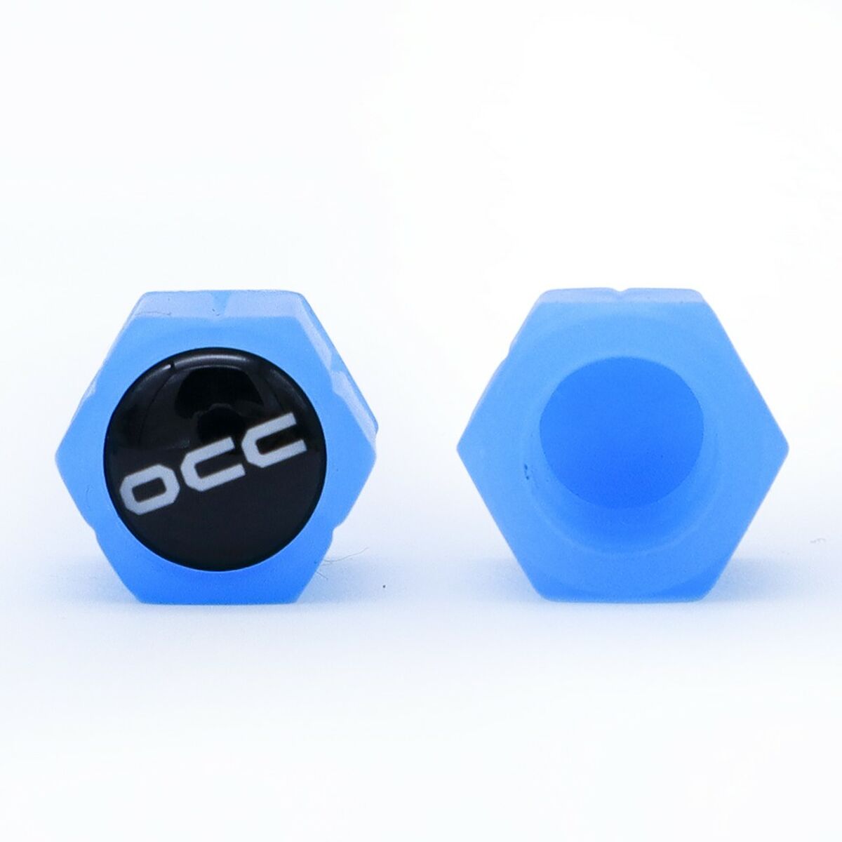 Set di tappi OCC Motorsport OCCLEV004 4 Unità Fluorescente Azzurro