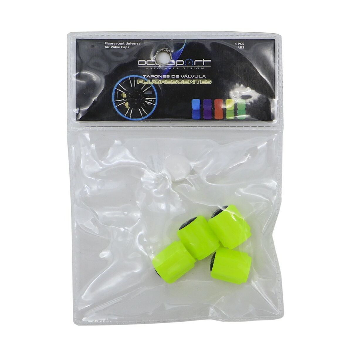 Set di tappi OCC Motorsport OCCLEV005 4 Unità Fluorescente Giallo