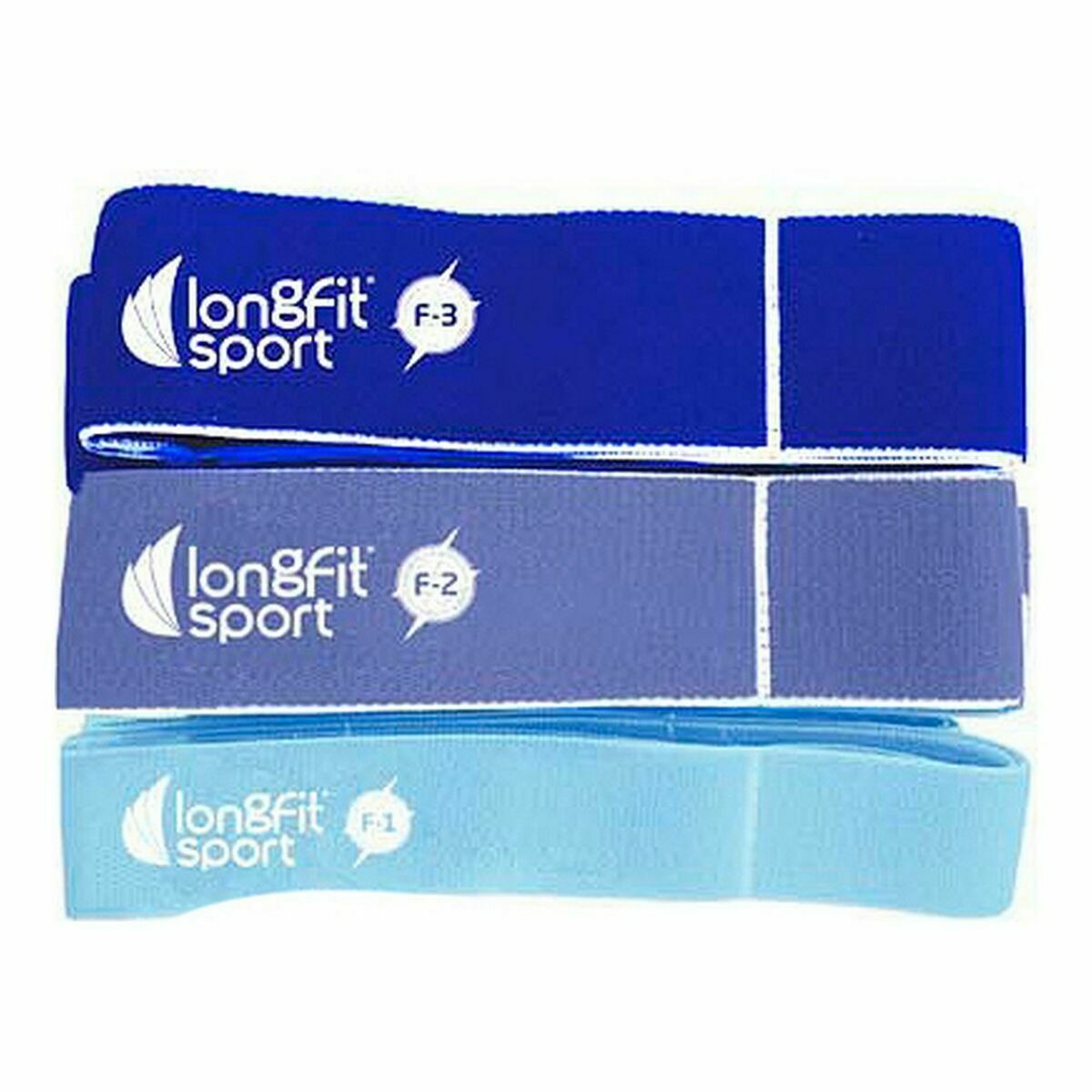Fasce elastiche di resistenza LongFit Sport   Azzurro 3 Pezzi (6 Unità)
