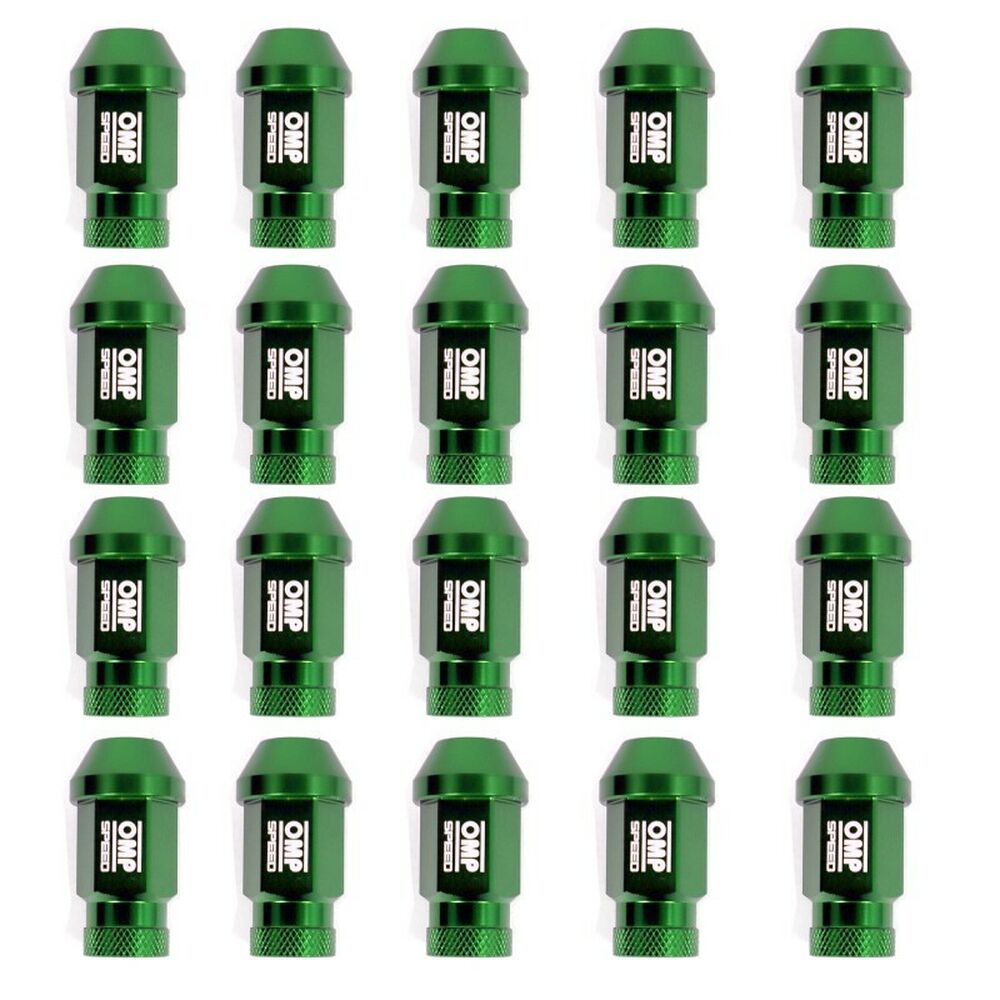 Set Dadi OMP 7075 Verde 20 uds M14 x 1,25