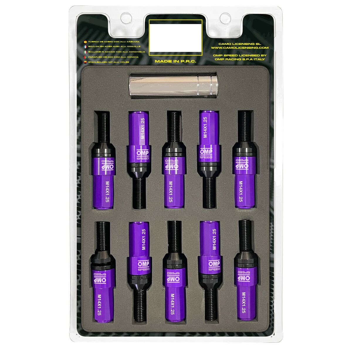 Kit di viti OMP OMPS09971411 28 mm Viola M14 x 1,25