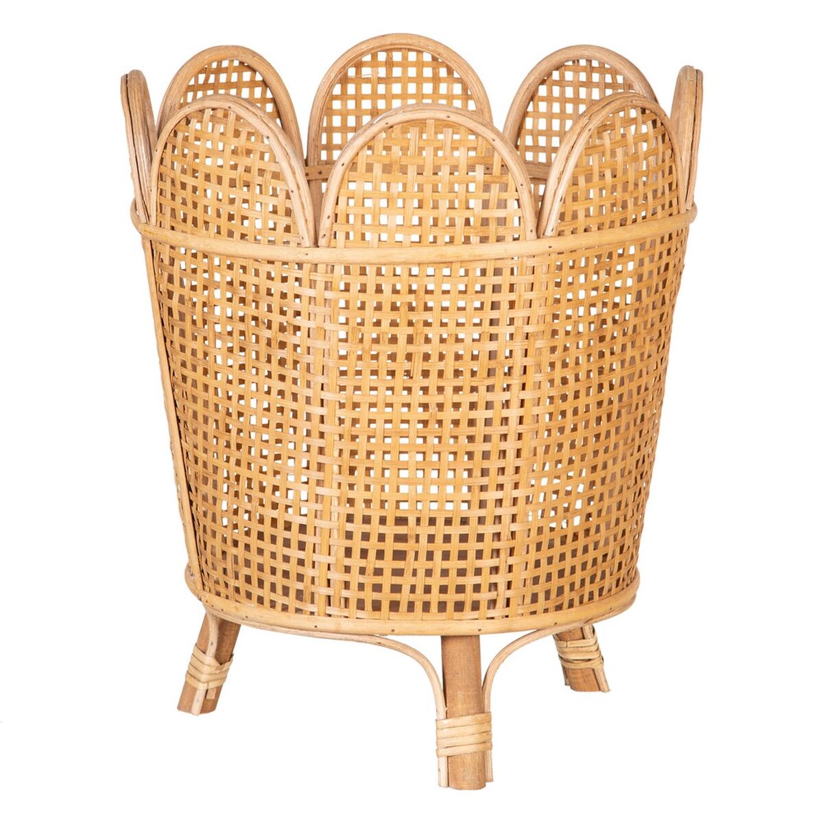 Set di vasi da fiori 34 x 34 x 43,5 cm Naturale Rattan (2 Unità)