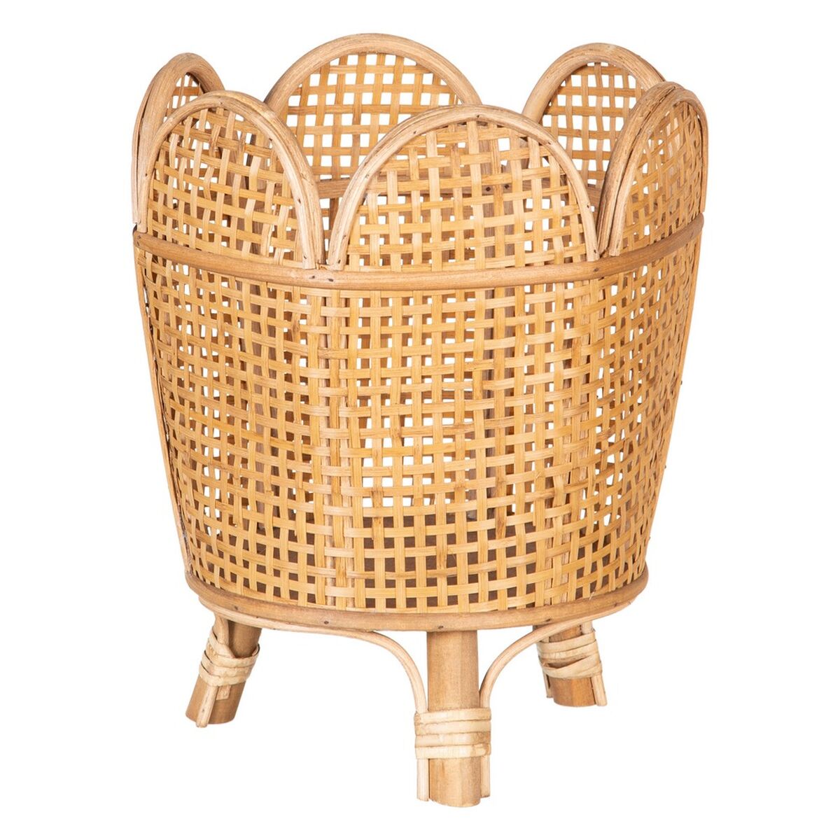 Set di vasi da fiori 34 x 34 x 43,5 cm Naturale Rattan (2 Unità)