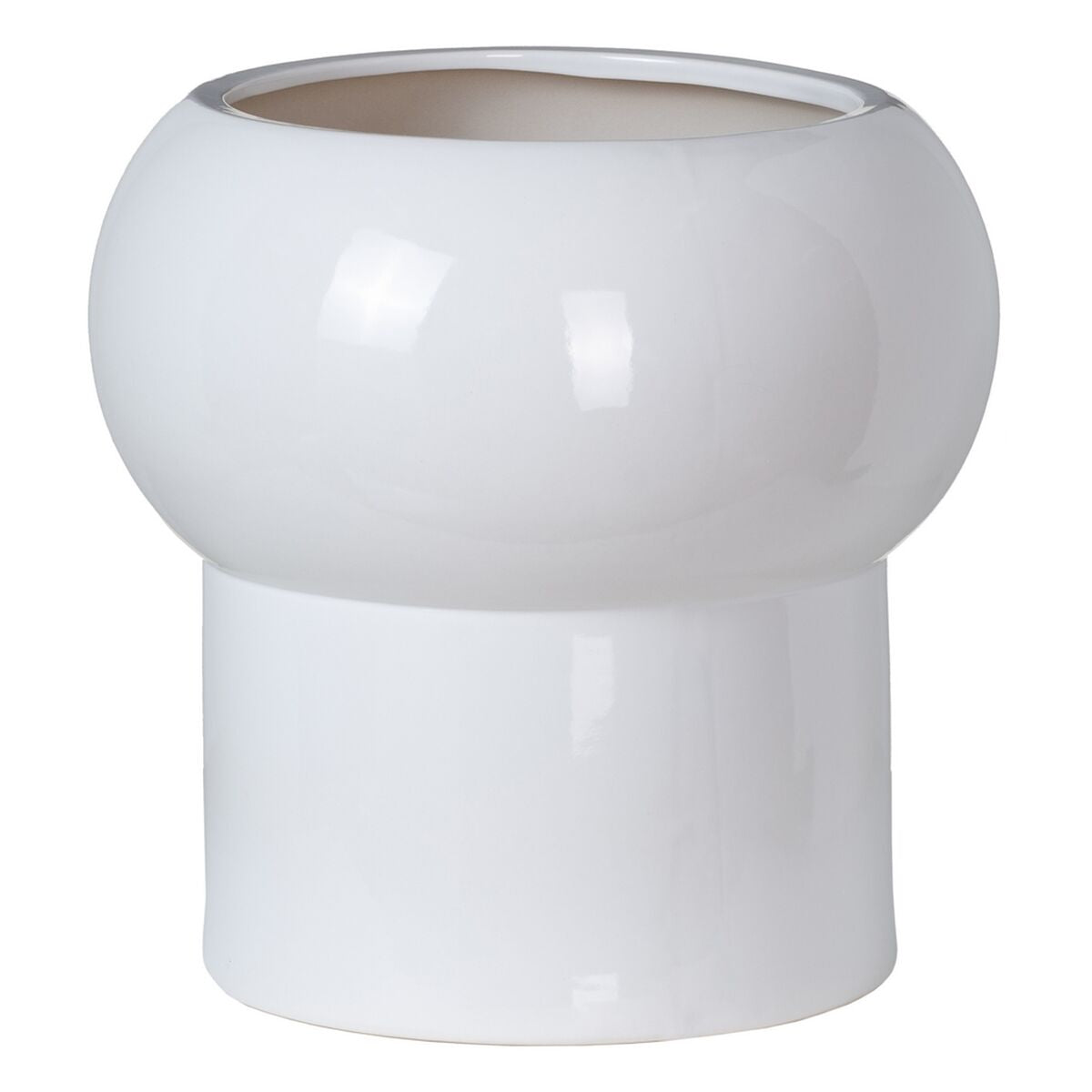 Vaso Ceramica 30 x 30 x 30 cm Bianco