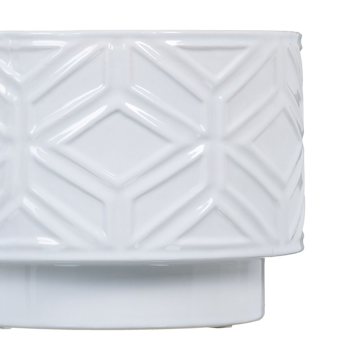 Vaso 21,5 x 21,5 x 16,5 cm Ceramica Bianco