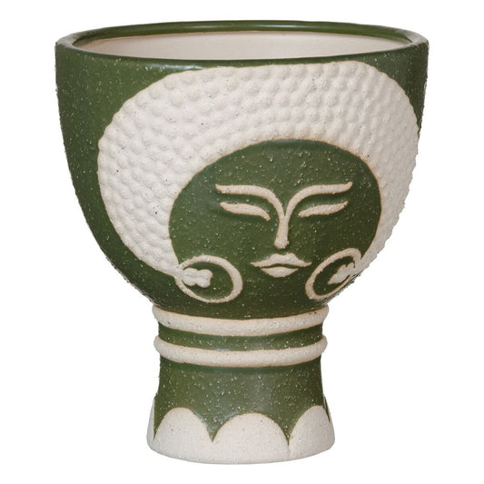 Vaso Ceramica Verde 19 x 19 x 22 cm