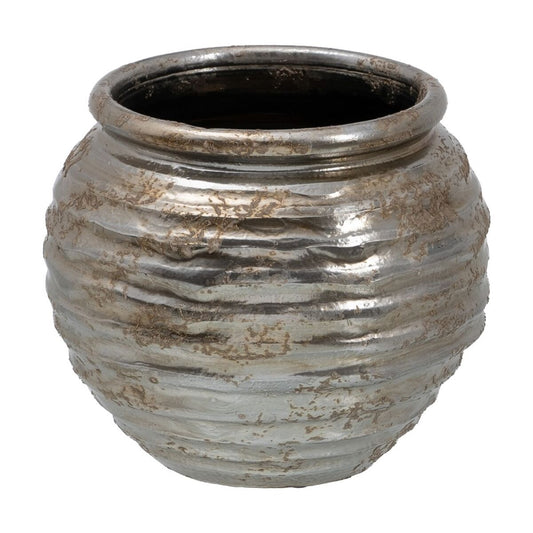 Vaso 30 x 30 x 27 cm Ceramica Argento