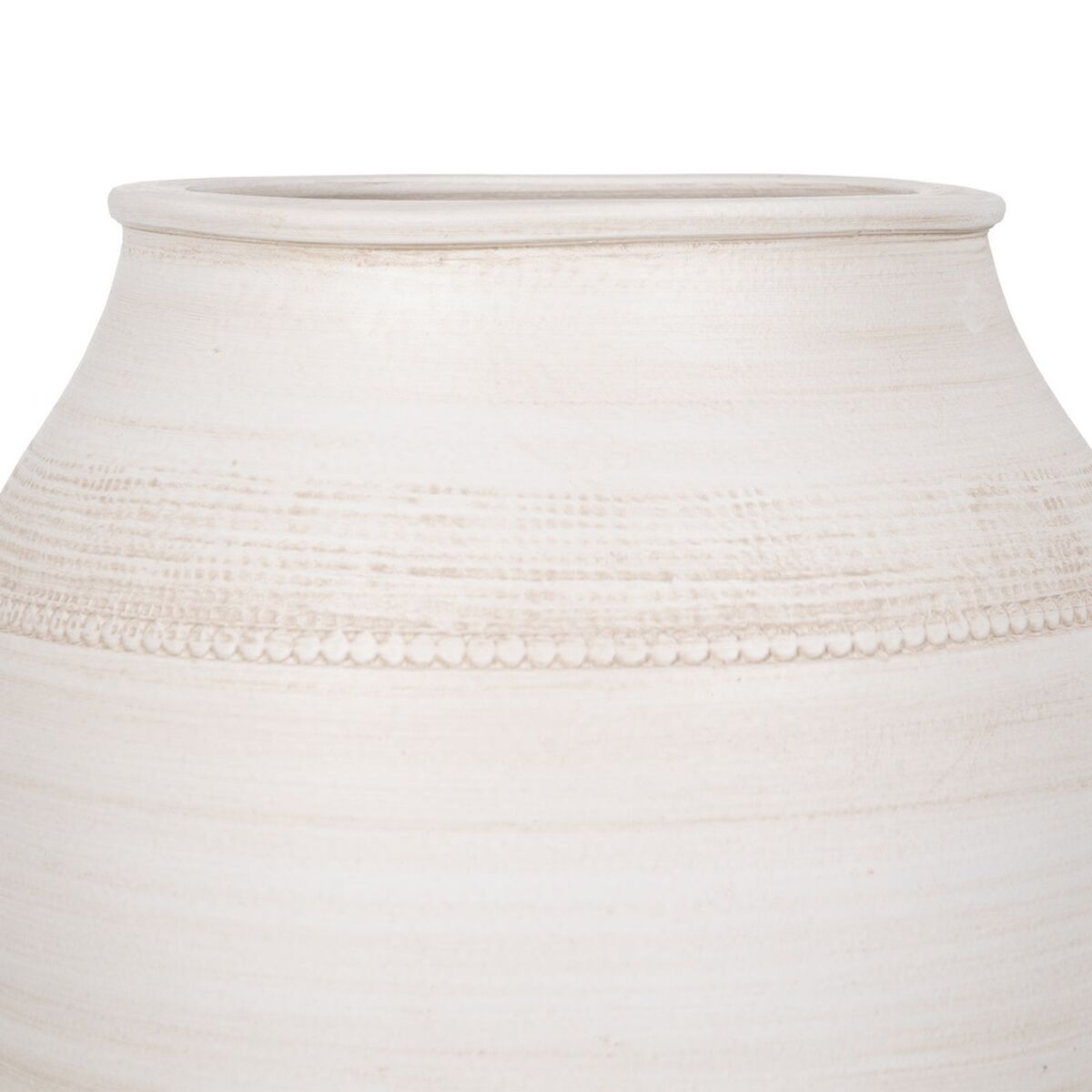 Vaso Crema Ceramica 25 x 25 x 30 cm