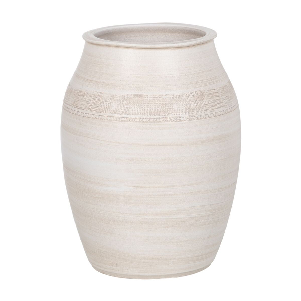 Vaso Crema Ceramica 30 x 30 x 40 cm