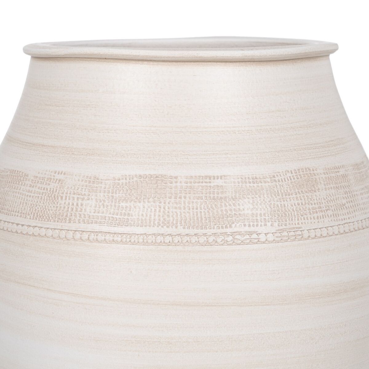 Vaso Crema Ceramica 30 x 30 x 40 cm