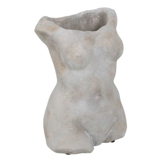 Vaso Grigio Cemento Busto 19 x 13,5 x 27 cm