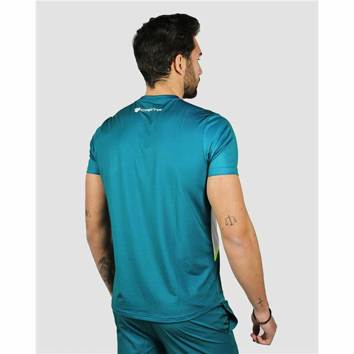 Maglia a Maniche Corte Uomo Cartri Sebak Verde Bianco