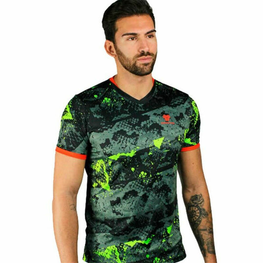 Maglia Sportiva a Maniche Corte Cartri Castri Cobra Padel Verde Nero