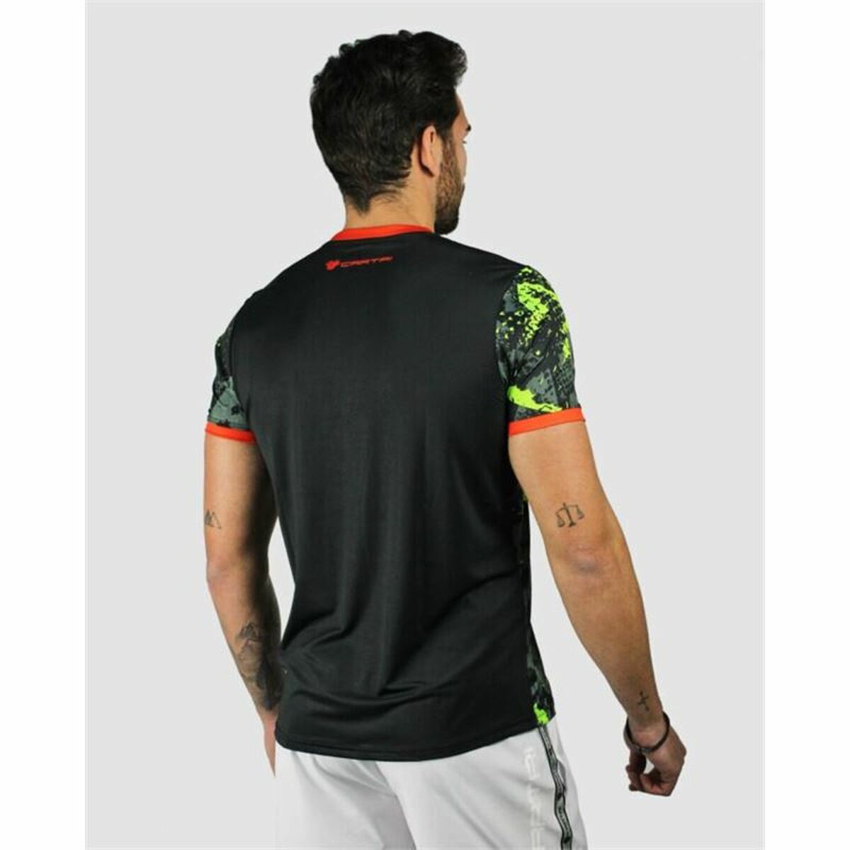 Maglia Sportiva a Maniche Corte Cartri Castri Cobra Padel Verde Nero