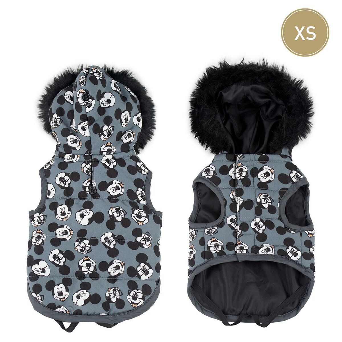 Cappotto per Cani Mickey Mouse XS Grigio