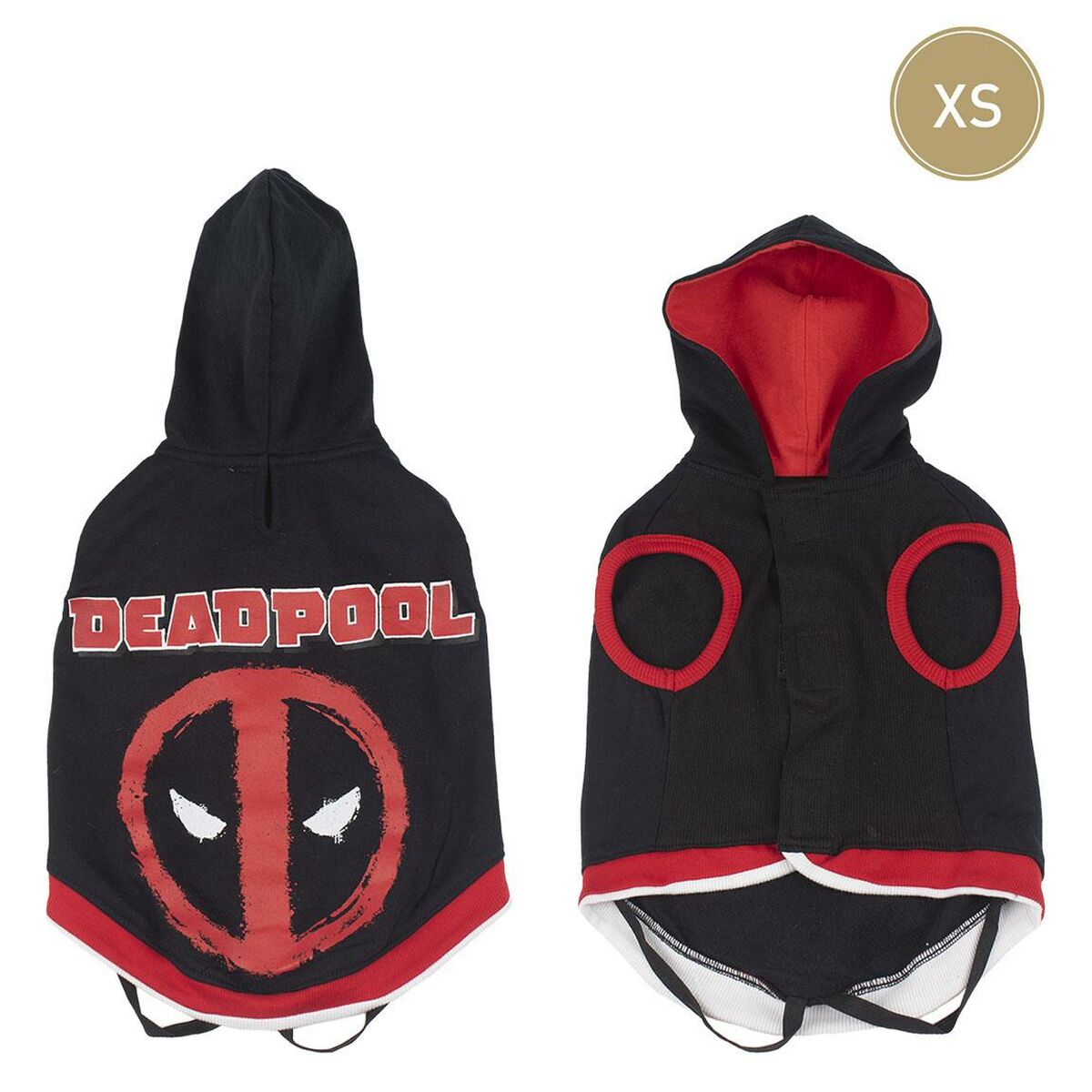 Felpa per Cani Deadpool XS Nero