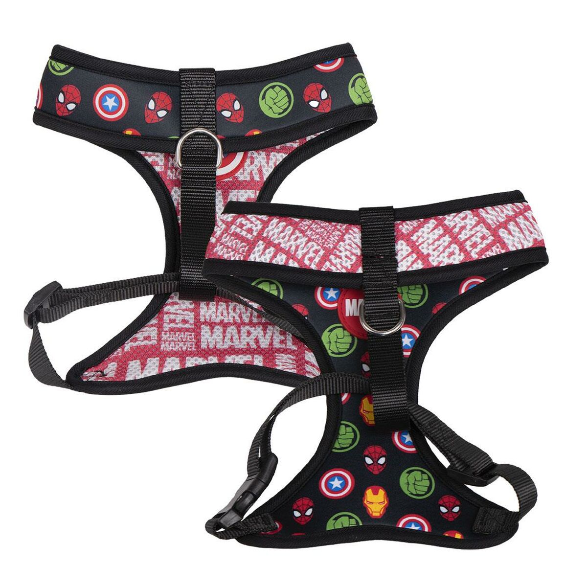 Imbracatura per Cani Marvel Reversibile S/M Rosso