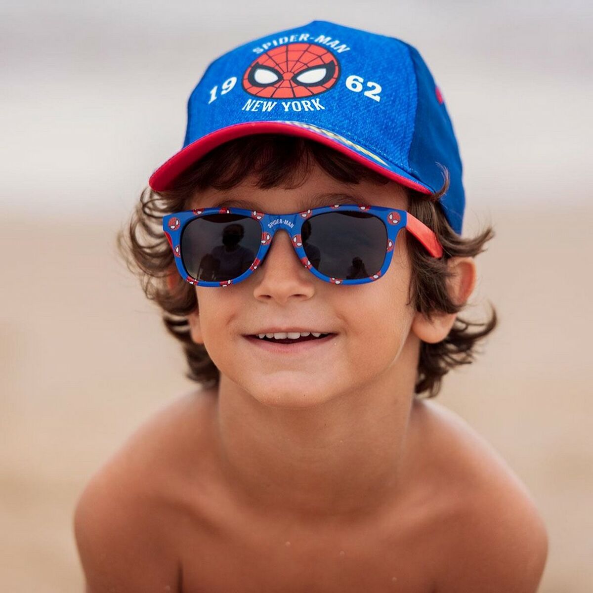 Cappellino per Bambini Spider-Man Azzurro (53 cm)