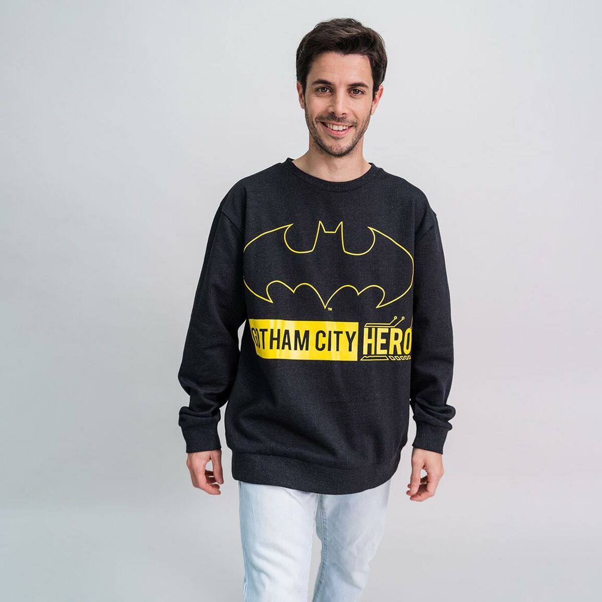 Felpa senza Cappuccio Unisex Batman Nero