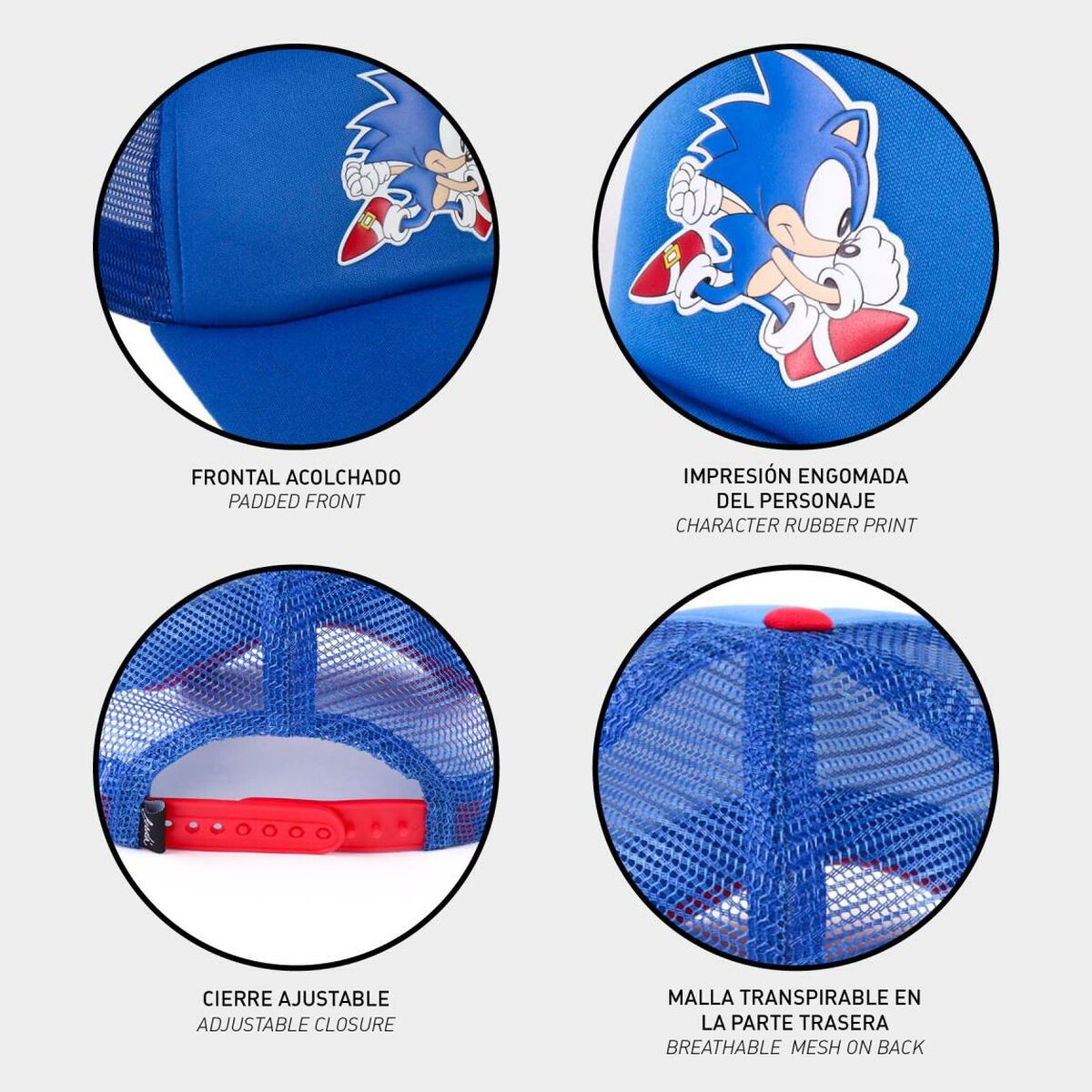 Cappellino per Bambini Sonic Azzurro (55 cm)