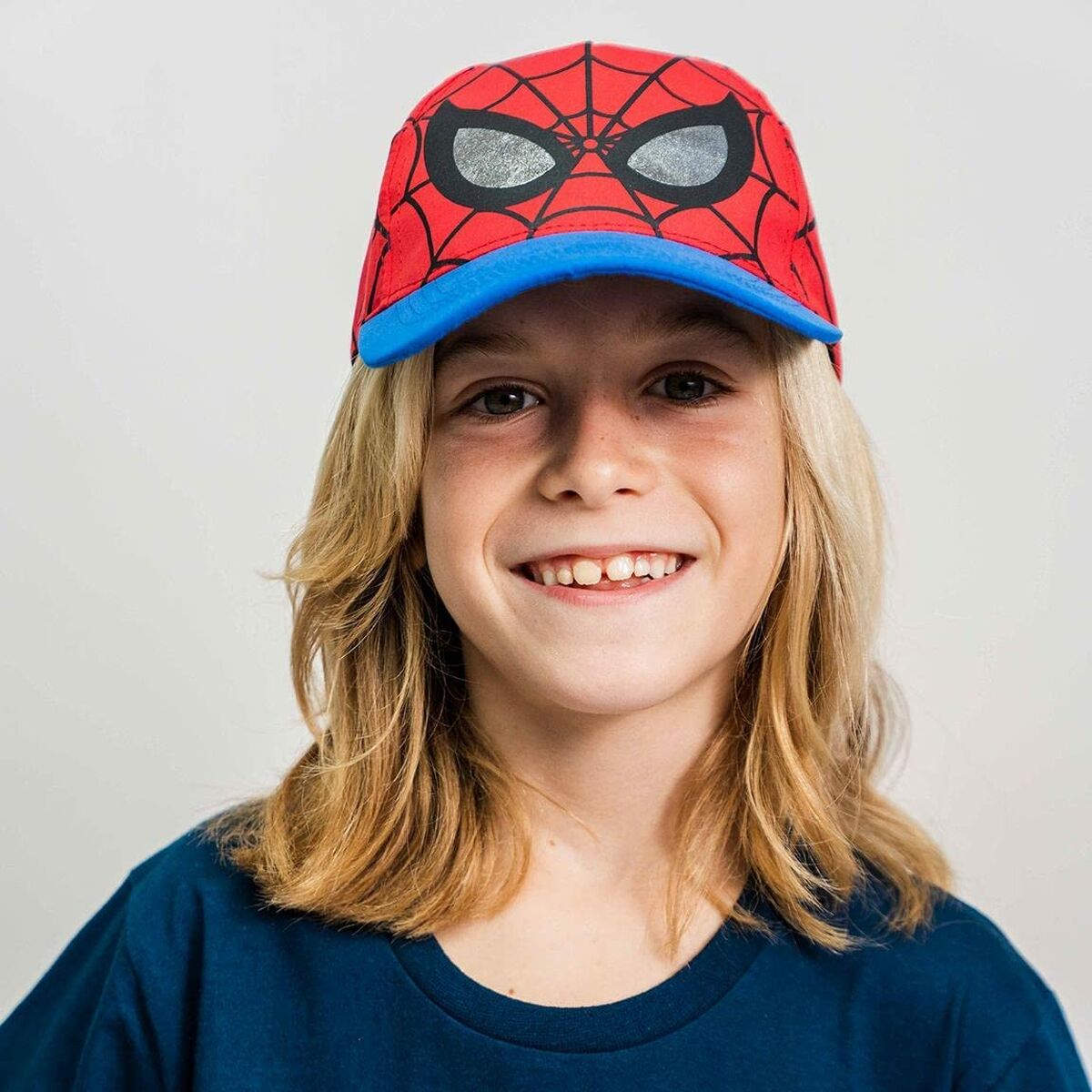 Cappellino per Bambini Spider-Man Azzurro Rosso (53 cm)