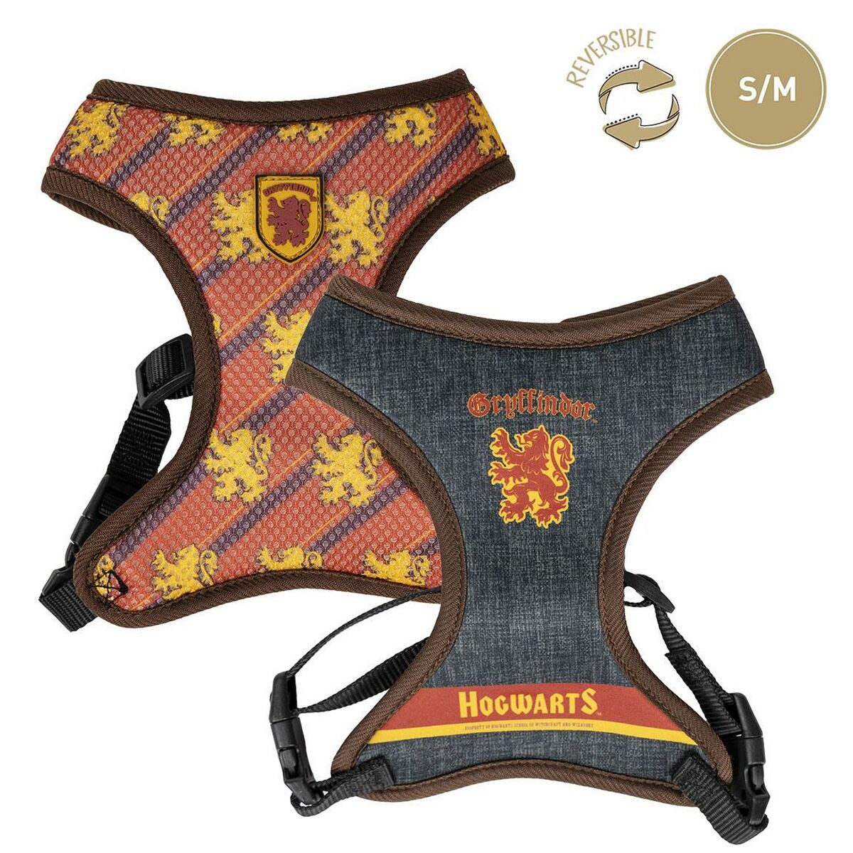 Imbracatura per Cani Harry Potter Reversibile Rosso S