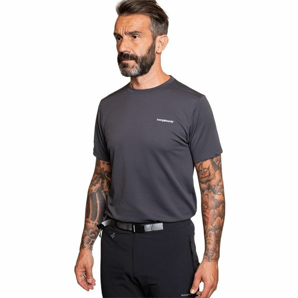 Maglia a Maniche Corte Uomo Trangoworld Ovre Grigio