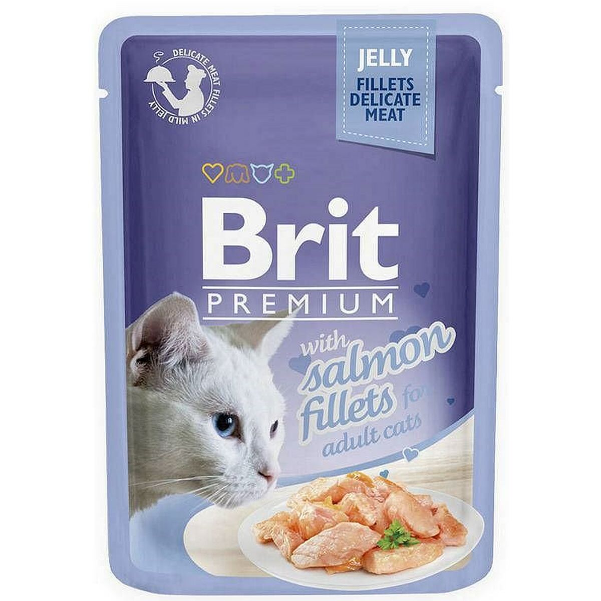 Cibo per gatti Brit Premium Pollo Salmone Carne di vitello 12 x 85 g