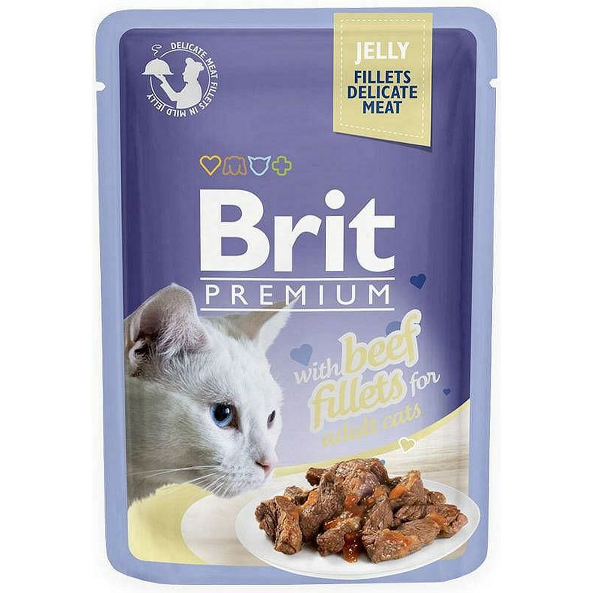 Cibo per gatti Brit Premium Pollo Salmone Carne di vitello 12 x 85 g